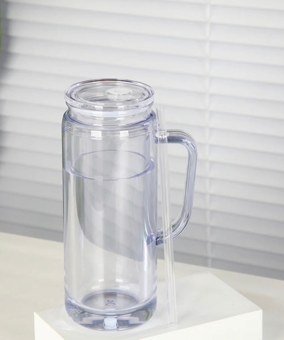 20oz Clear Acrylic Cup with Handle