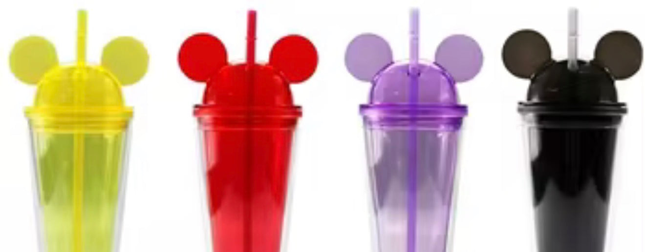 Children’s fun Coloured Snow Globe Tumblers with lids