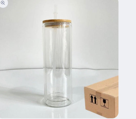 20oz Snow Globe Glass Cup